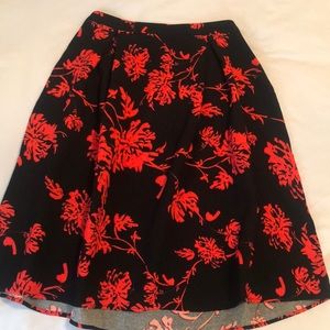 Floral midi skirt